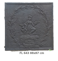 Plaque décorée de cheminée